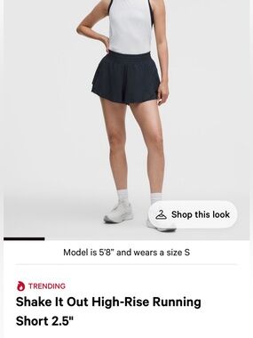 Navy Shake It Out High-Rise Running Shorts